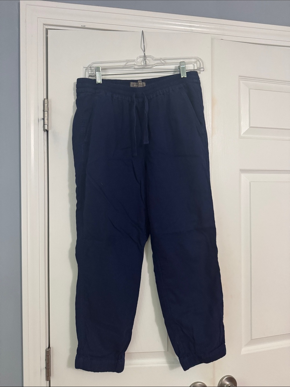 Woman's Navy Drawstring Casual Pants